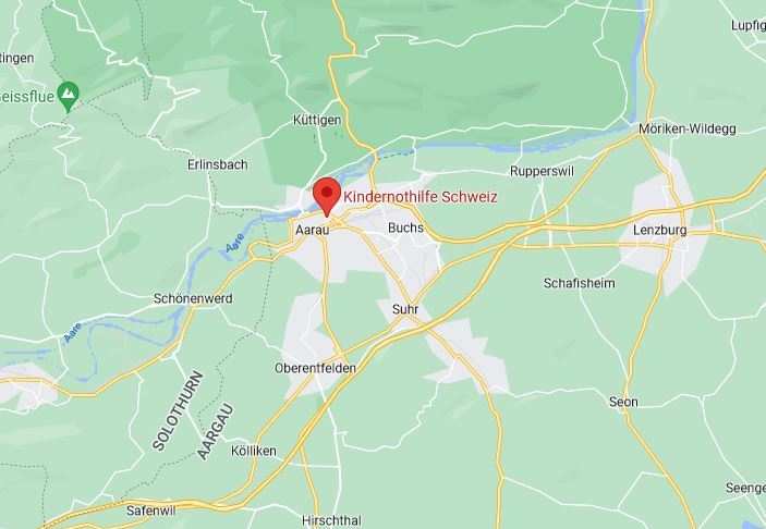 Kartenausschnitt von GoogleMaps mit Standort der Kindernothilfe Schweiz Kartenausschnitt von GoogleMaps mit Standort der Kindernothilfe Schweiz
