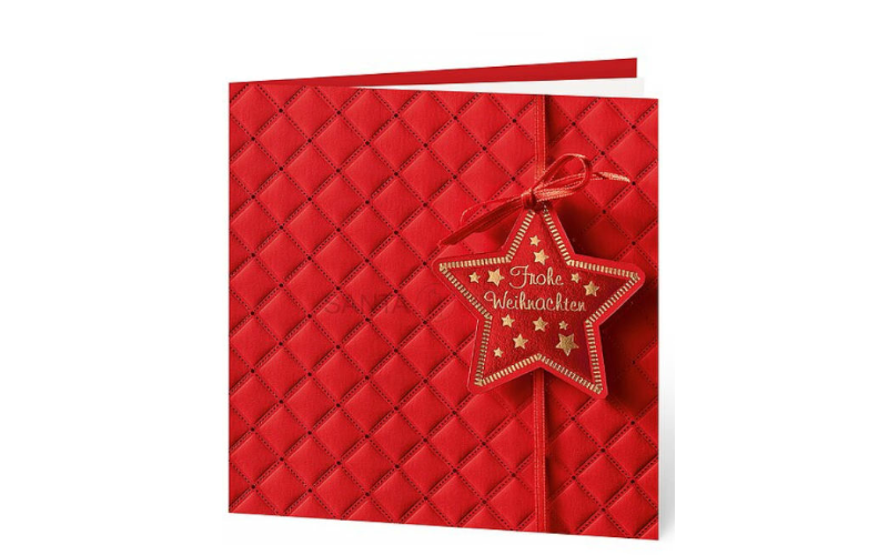 Weihnachtskarte Motiv angebundener Stern Santa Verlag