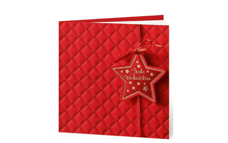 Weihnachtskarte Motiv angebundener Stern Santa Verlag