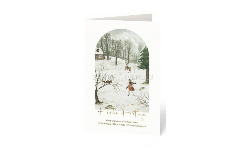 Weihnachtskarte Motiv Winterlandschaft Santa Verlag Weihnachtskarte Motiv Winterlandschaft Santa Verlag