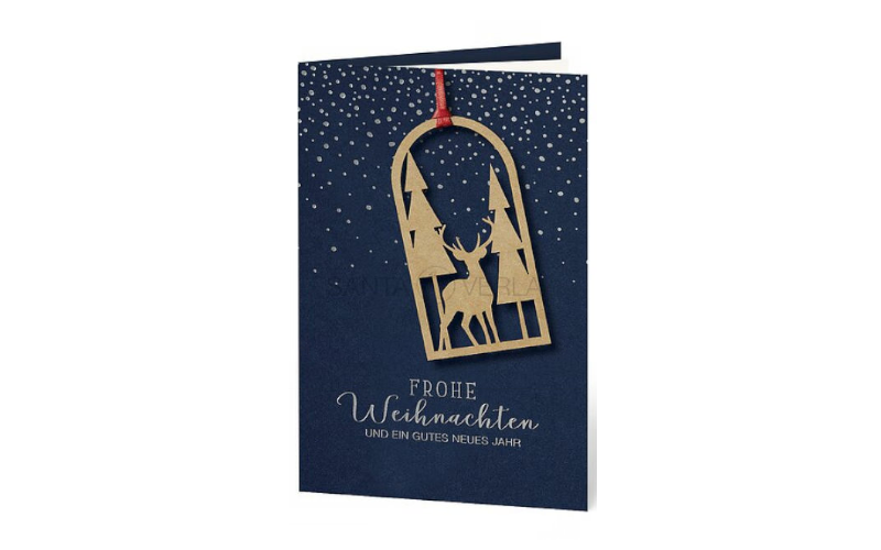 Weihnachtskarte Motiv Anhänger Santa Verlag Weihnachtskarte Motiv Anhänger Santa Verlag