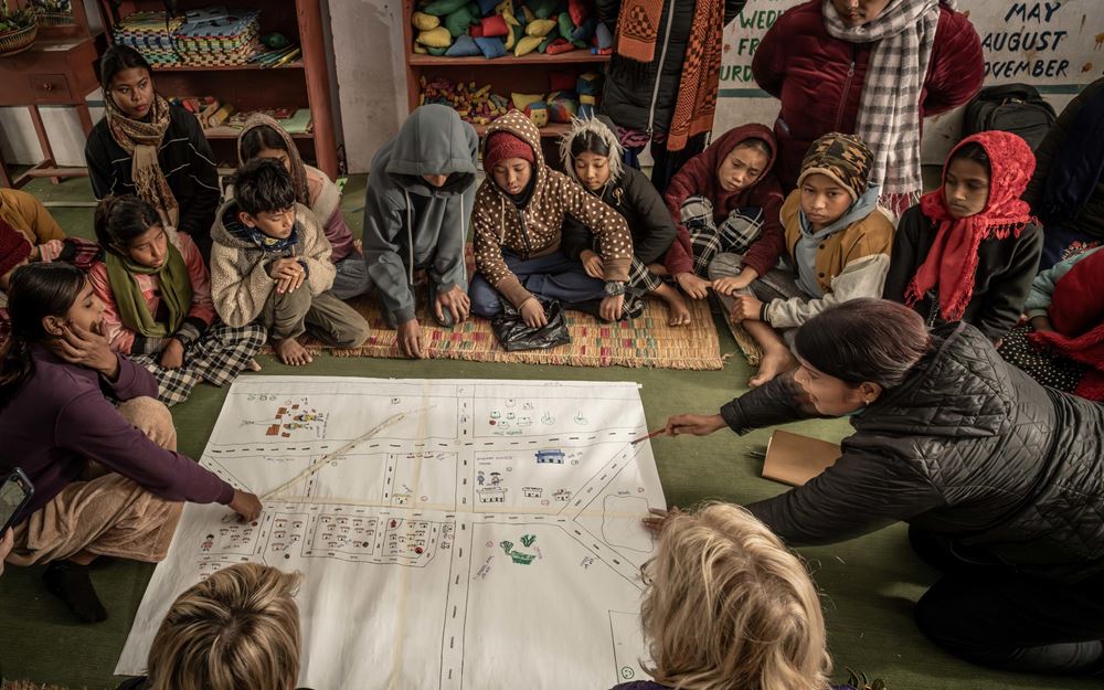 Eine Kinderrechtegruppe trifft sich. (Quelle : Jakob Studnar) Eine Kinderrechtegruppe trifft sich. (Quelle : Jakob Studnar)